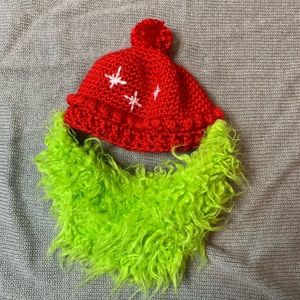 Grinch hat and beard